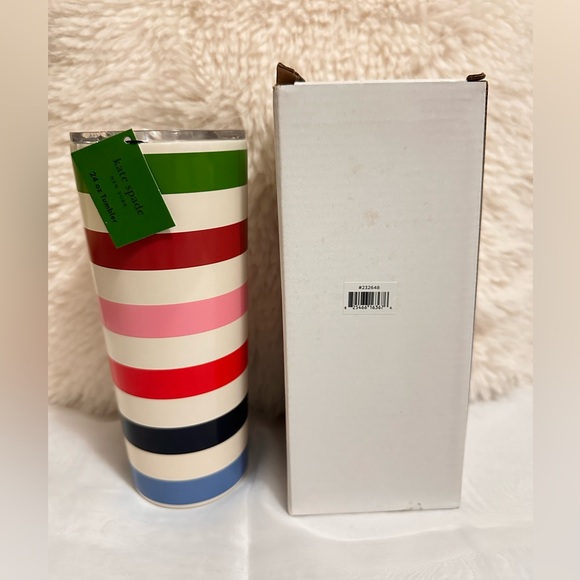 Kate Spade Adventure stripe tumbler - Picture 1 of 6